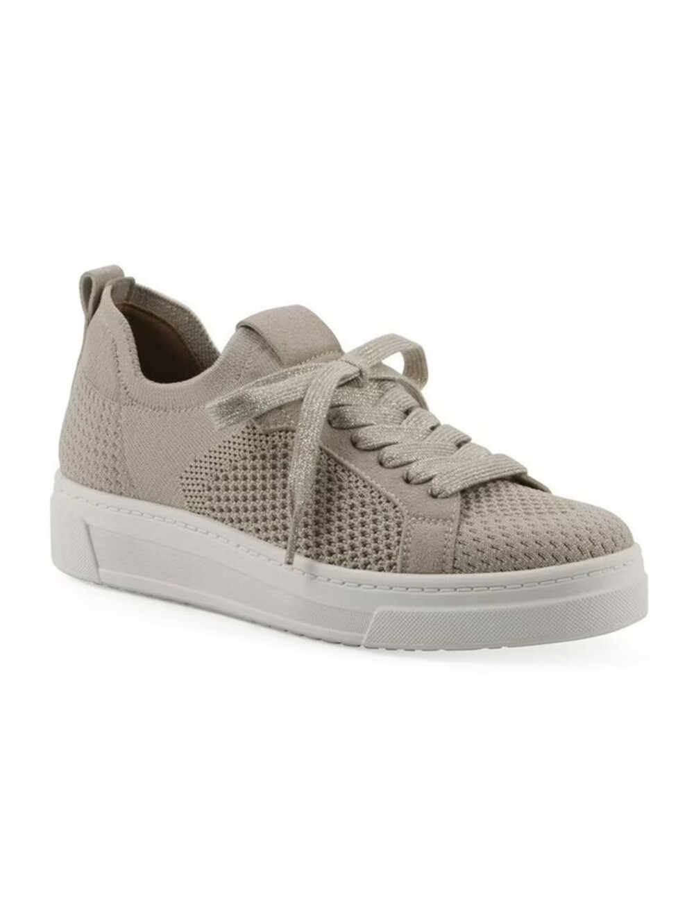 White Mountain Women's Lace-Up Sneaker Size 8 Taupe NO BOX